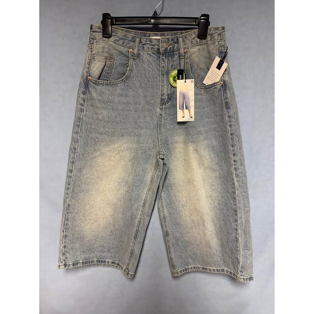 🌸S.O.N.G. “Jort” Denim Shorts – Wide Leg Crop – Size 7/28 – New With Tags